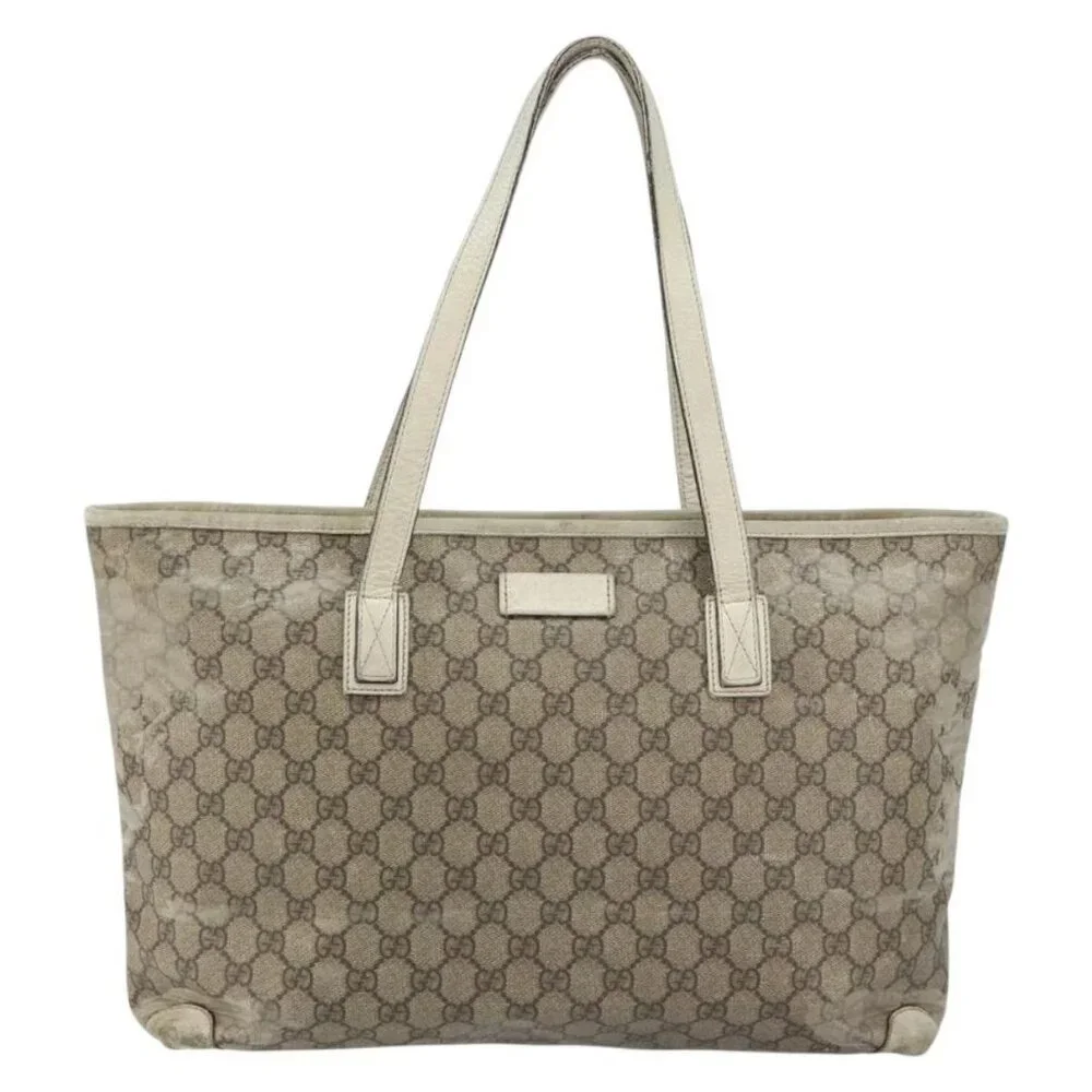 GUCCI GG Supreme Tote Bag PVC Beige 211137 Auth 156914 - Picture 2 of 16